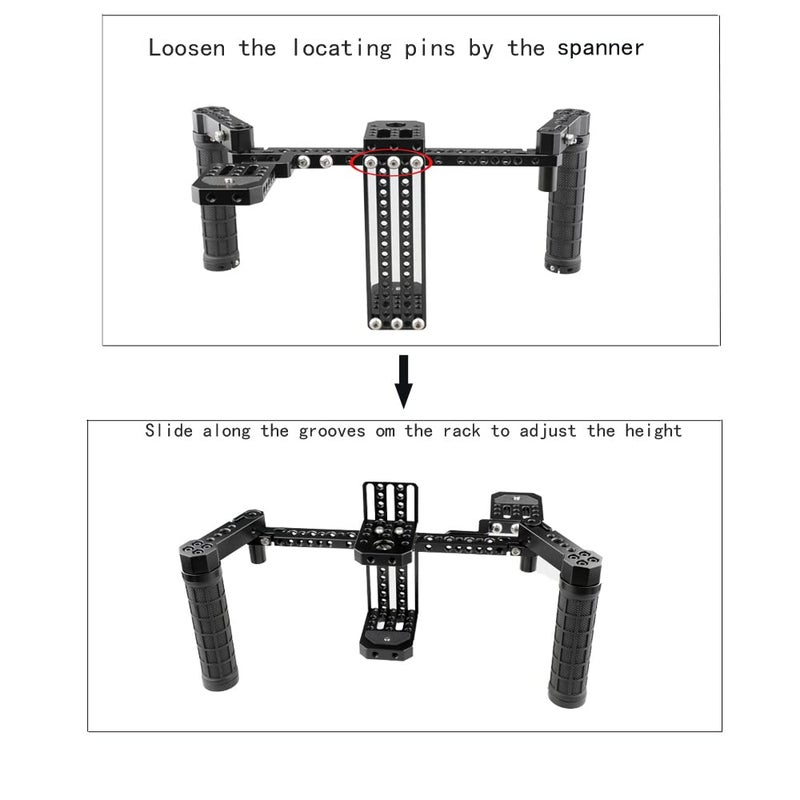 CAMVATE Director's Monitor Cage with Multi-Function Plate for 5" & 7" Director's Monitor Cage - Image 2
